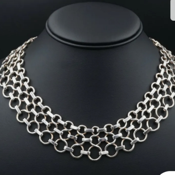 Vintage Tiffany & Co. Sterling Silver Wide Circle - Picture 2 of 6